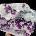 Natural Purple and Green Fluorite Cube Mineral Specimen,High Quality Bicolored Fluorite:ZheJiang(135*95*35mm) - image 5