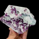 Natural Purple and Green Fluorite Cube Mineral Specimen,High Quality Bicolored Fluorite:ZheJiang(135*95*35mm) - image 7