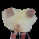Natural Purple and Green Phantom Fluorite and Quartz Cluster, Mineral Specimen:Zhejiang,China (105*70*40MM) - image 4