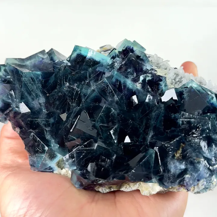 Natural Purple Blue Fluorite,Cube Mineral Specimen:YINDU (155*55*100mm) - image 3