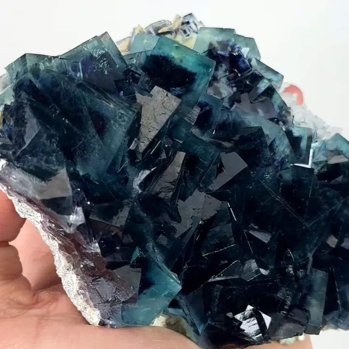 Natural Purple Blue Fluorite,Cube Mineral Specimen:YINDU (155*55*100mm) - image 4
