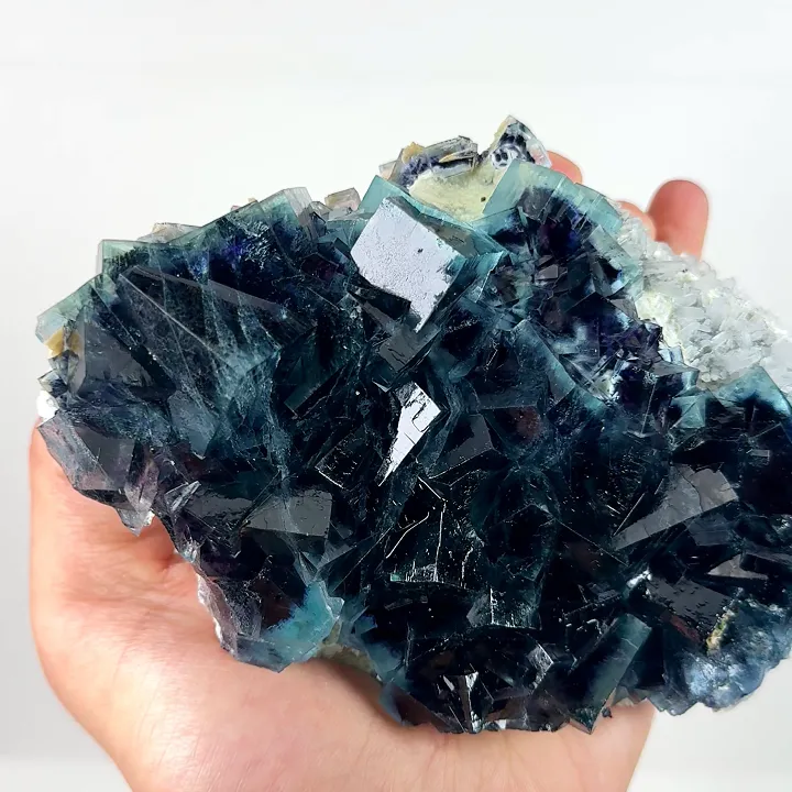 Natural Purple Blue Fluorite,Cube Mineral Specimen:YINDU (155*55*100mm) - image 2