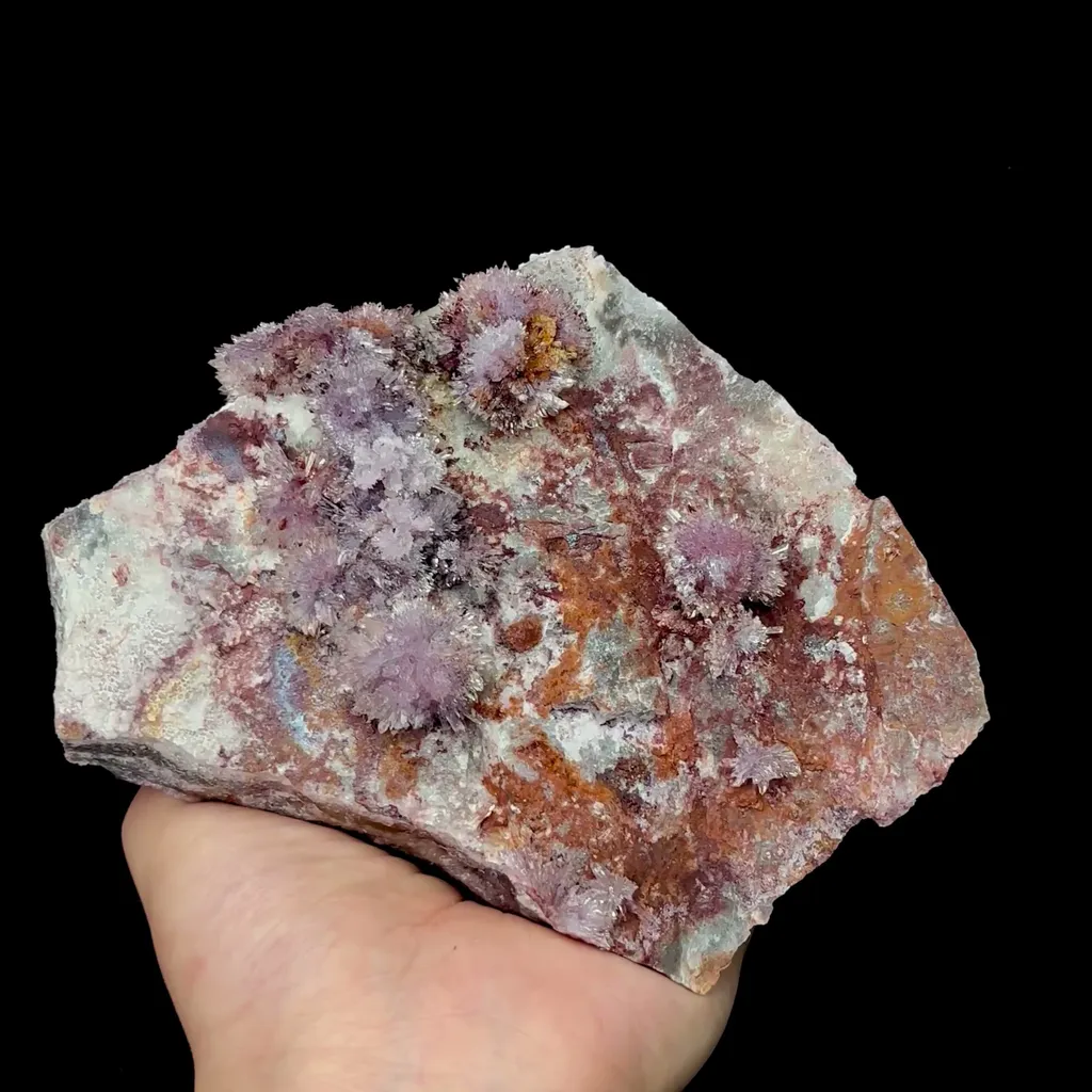 Natural Purple Creedite Mineral Specimen,High Quality Specimen,GUIZHOU,CHINA(158*122*43mm) image