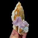 Natural Purple Creedite,Columnar Mineral Specimen:GUIZHOU (65*130*55mm) - image 3