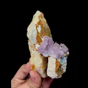 Natural Purple Creedite,Columnar Mineral Specimen:GUIZHOU (65*130*55mm) - image 1