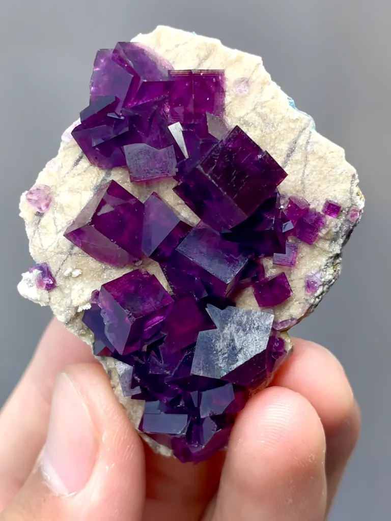 Natural Purple Crinkled Fluorite comes from Anhui,China 55*40*20MM - image 4