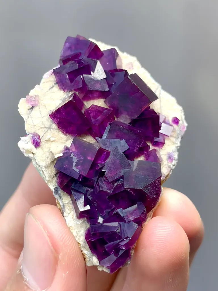 Natural Purple Crinkled Fluorite comes from Anhui,China 55*40*20MM - image 3