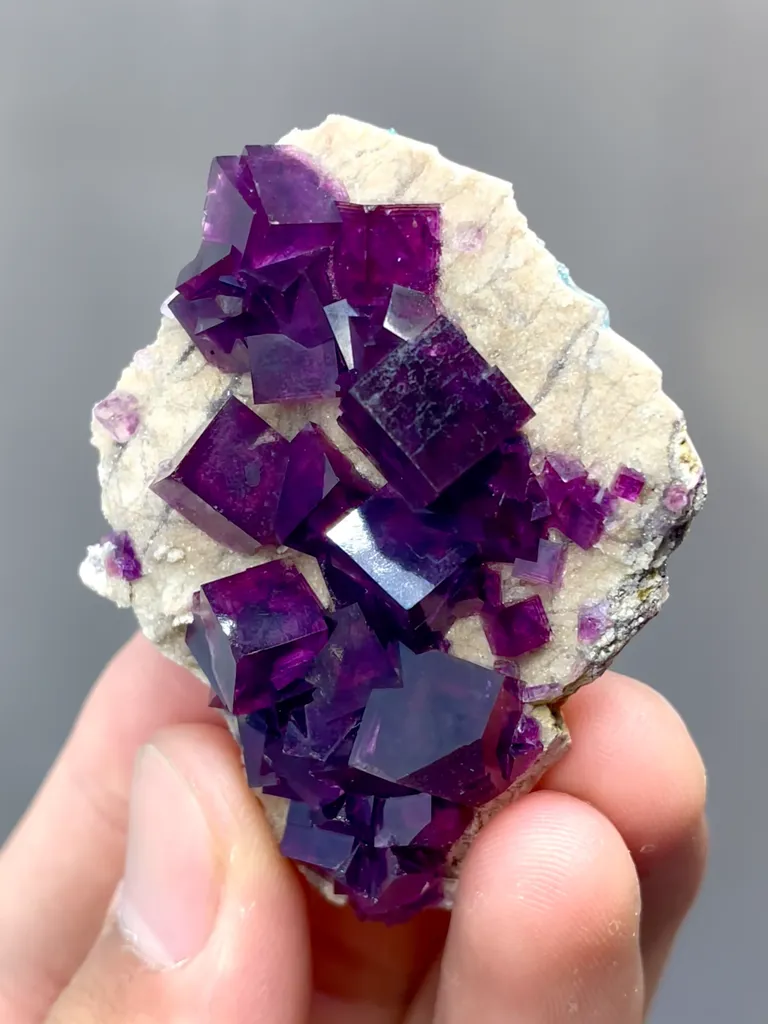 Natural Purple Crinkled Fluorite comes from Anhui,China 55*40*20MM - image 2