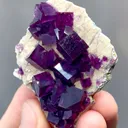 Natural Purple Crinkled Fluorite comes from Anhui,China 55*40*20MM - image 2