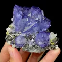Natural Purple Cubic Fluorite and Arsenopyrite and Quartz Symbiosis comes from Yaogangxian,Hunan 70*25*60MM - image 5