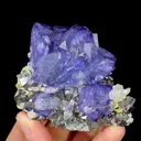 Natural Purple Cubic Fluorite and Arsenopyrite and Quartz Symbiosis comes from Yaogangxian,Hunan 70*25*60MM - image 1