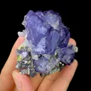 Natural Purple Cubic Fluorite and Arsenopyrite and Quartz Symbiosis comes from Yaogangxian,Hunan 70*25*60MM - image 4