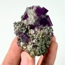 Natural Purple Cubic Fluorite and Arsenopyrite, Mineral Specimen: Yaogangxian,Hunan (55*45*35MM) - image 4