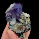Natural Purple Cubic Fluorite and Arsenopyrite, Mineral Specimen:Yaogangxian,Hunan (60*55*80MM) - image 4