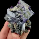 Natural Purple Cubic Fluorite and Arsenopyrite, Mineral Specimen:Yaogangxian,Hunan (60*55*80MM) - image 6