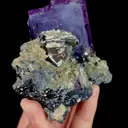 Natural Purple Cubic Fluorite and Arsenopyrite, Mineral Specimen:Yaogangxian,Hunan (60*55*80MM) - image 2