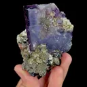 Natural Purple Cubic Fluorite and Arsenopyrite, Mineral Specimen:Yaogangxian,Hunan (60*55*80MM) - image 3