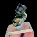 Natural Purple Cubic Fluorite and Arsenopyrite,Mineral Specimen: Yaogangxian,Hunan (35*35*20MM) - image 2