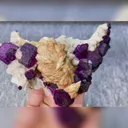 Natural Purple Cubic Fluorite and Barite and Quartz Symbiosis comes from Guizhou,China 125*65*40MM - image 3