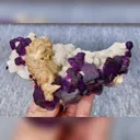 Natural Purple Cubic Fluorite and Barite and Quartz Symbiosis comes from Guizhou,China 125*65*40MM - image 4