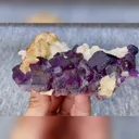 Natural Purple Cubic Fluorite and Barite and Quartz Symbiosis comes from Guizhou,China 125*65*40MM - image 2