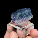 Natural Purple Cubic Fluorite and Bismuthinite, Mineral Specimen:Yaogangxian,Hunan (20*20*15MM) - image 3