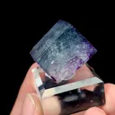 Natural Purple Cubic Fluorite and Bismuthinite, Mineral Specimen:Yaogangxian,Hunan (20*20*15MM) - image 2