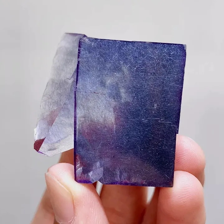 Natural Purple Cubic Fluorite and Bismuthinite Symbiosis comes from Yaogangxian,Hunan 35*35*30MM image