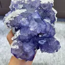 Natural Purple Cubic Fluorite and Calcite Coexist comes from Xianghualing,Hunan 170*140*90MM - image 6
