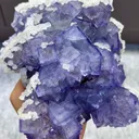 Natural Purple Cubic Fluorite and Calcite Coexist comes from Xianghualing,Hunan 170*140*90MM - image 3