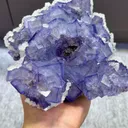 Natural Purple Cubic Fluorite and Calcite Coexist comes from Xianghualing,Hunan 170*140*90MM - image 2