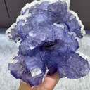 Natural Purple Cubic Fluorite and Calcite Coexist comes from Xianghualing,Hunan 170*140*90MM - image 1