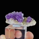 Natural Purple Cubic Fluorite and Calcite comes from Yaogangxian,Hunan 45*15*20MM - image 1