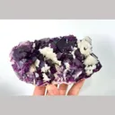 Natural Purple Cubic Fluorite and Calcite, Mineral Specimen:Anhui,China (150*85*50MM) - image 2