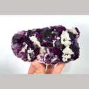 Natural Purple Cubic Fluorite and Calcite, Mineral Specimen:Anhui,China (150*85*50MM) - image 5