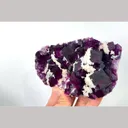 Natural Purple Cubic Fluorite and Calcite, Mineral Specimen:Anhui,China (150*85*50MM) - image 3
