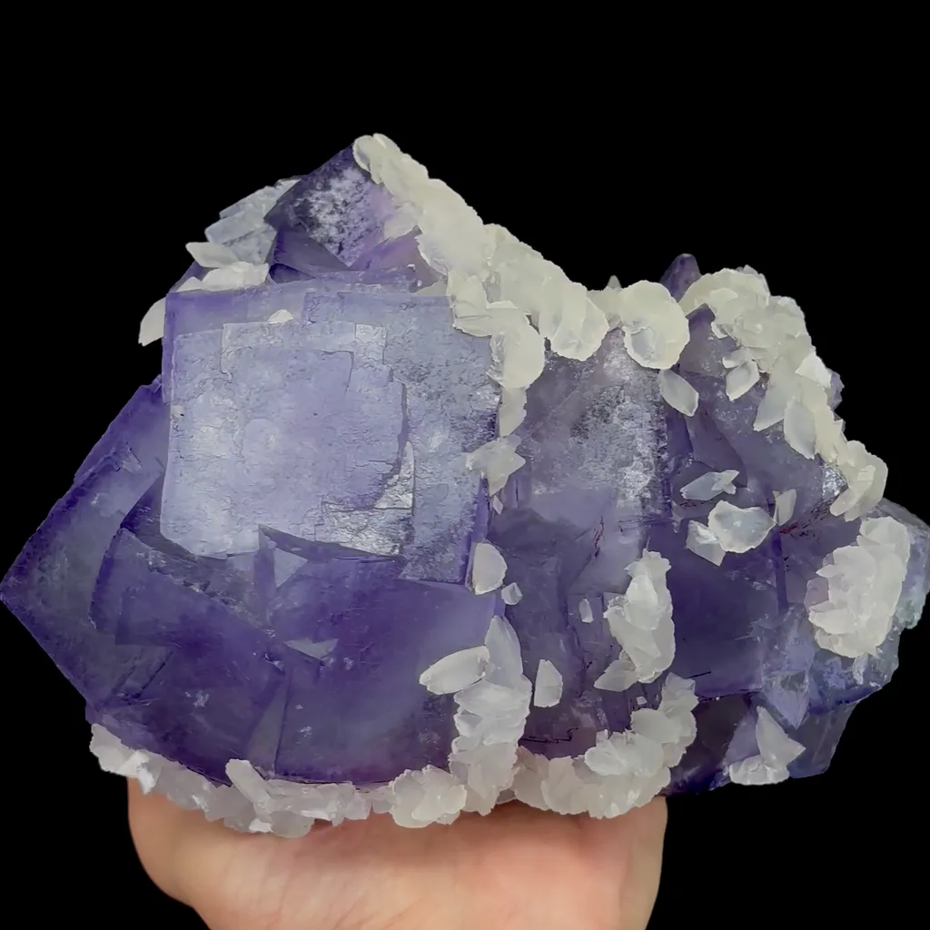 Natural Purple Cubic Fluorite and Calcite Mineral Specimen,High Quality Specimen,XIANGHUALING,HUNAN,CHINA(200*150*95mm) - image 3