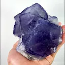 Natural Purple Cubic Fluorite and Calcite, Mineral Specimen:Xianghualing,Hunan (130*130*90MM) - image 4