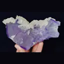 Natural Purple Cubic Fluorite and Calcite, Mineral Specimen:Xianghualing,Hunan （130*80*60MM） - image 5