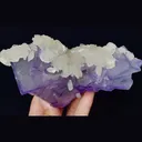 Natural Purple Cubic Fluorite and Calcite, Mineral Specimen:Xianghualing,Hunan （130*80*60MM） - image 2