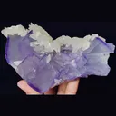 Natural Purple Cubic Fluorite and Calcite, Mineral Specimen:Xianghualing,Hunan （130*80*60MM） - image 4