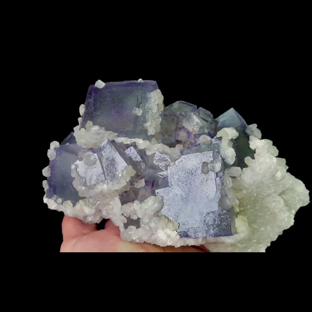 Natural Purple Cubic Fluorite and Calcite, Mineral Specimen:Xianghualing,Hunan (150*90*70MM) - image 3