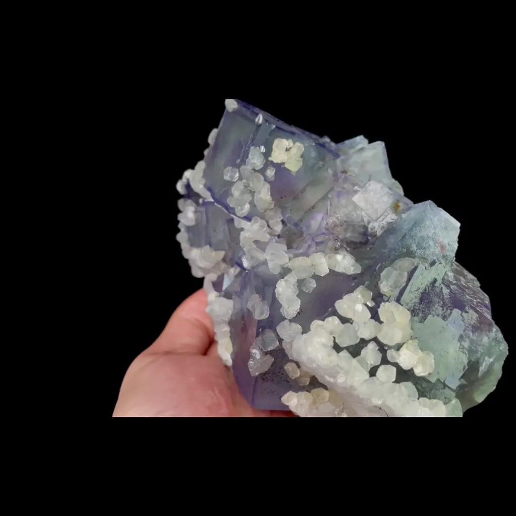 Natural Purple Cubic Fluorite and Calcite, Mineral Specimen:Xianghualing,Hunan (150*90*70MM) - image 4