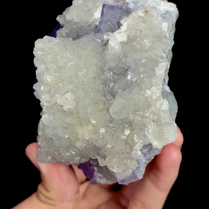 Natural Purple Cubic Fluorite and Calcite, Mineral Specimen:Xianghualing,Hunan (95*65*70MM) - image 5
