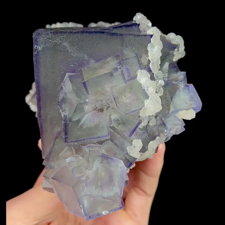Natural Purple Cubic Fluorite and Calcite, Mineral Specimen:Yaogangxian,Hunan (130*110*60MM) - image 2