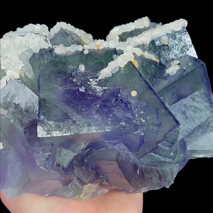 Natural Purple Cubic Fluorite and Calcite, Mineral Specimen:Yaogangxian,Hunan (190*125*90MM) - image 4