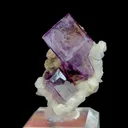 Natural Purple Cubic Fluorite and Calcite, Mineral Specimen:Yaogangxian,Hunan (25*25*40MM) - image 4