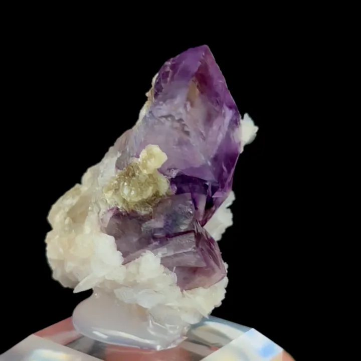 Natural Purple Cubic Fluorite and Calcite, Mineral Specimen:Yaogangxian,Hunan (25*25*40MM) - image 3