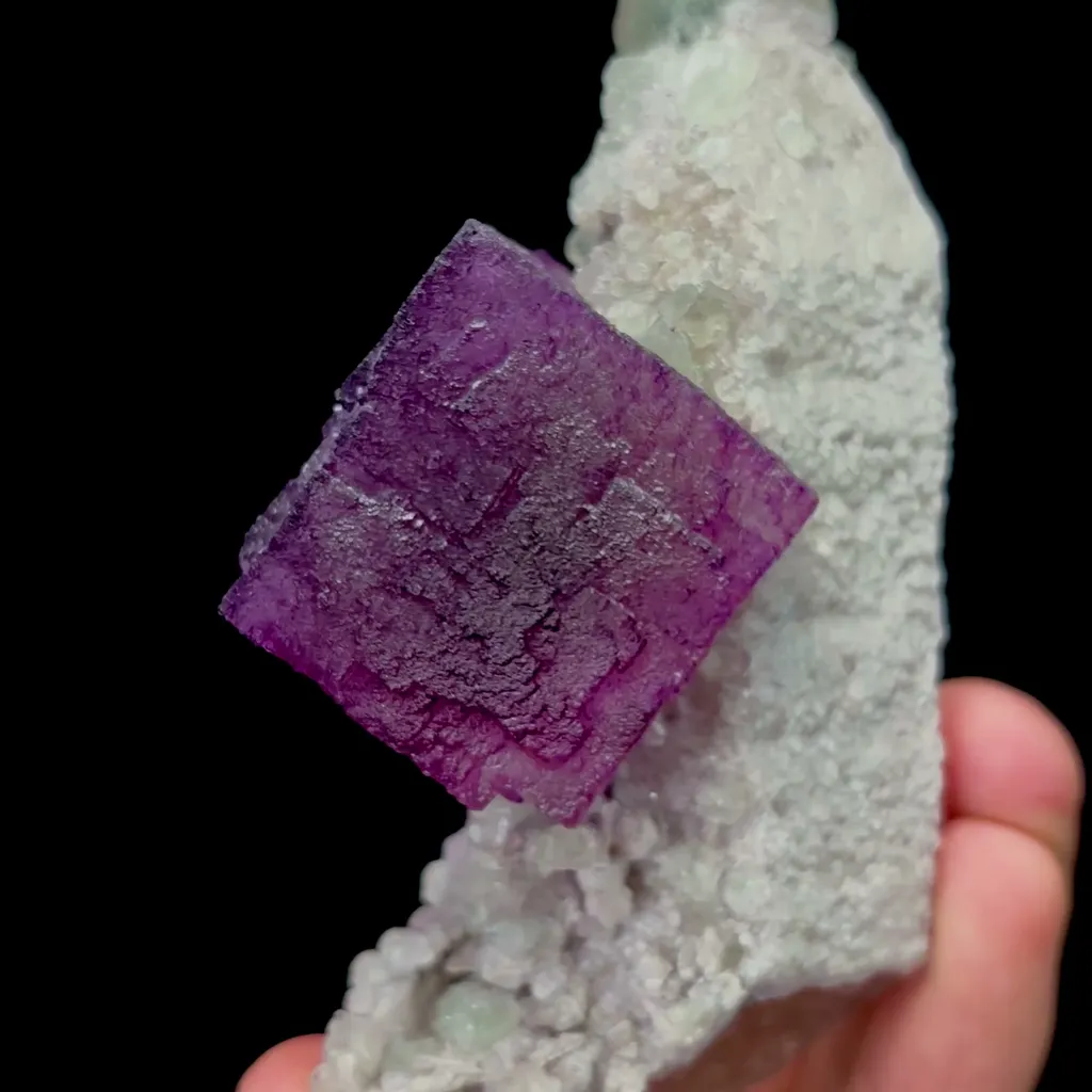 Natural Purple Cubic Fluorite and Candle Crystal Mineral Specimen,High Quality Specimen,YINDU,INNER MONGOLIA,CHINA(98*44*60mm) - image 2