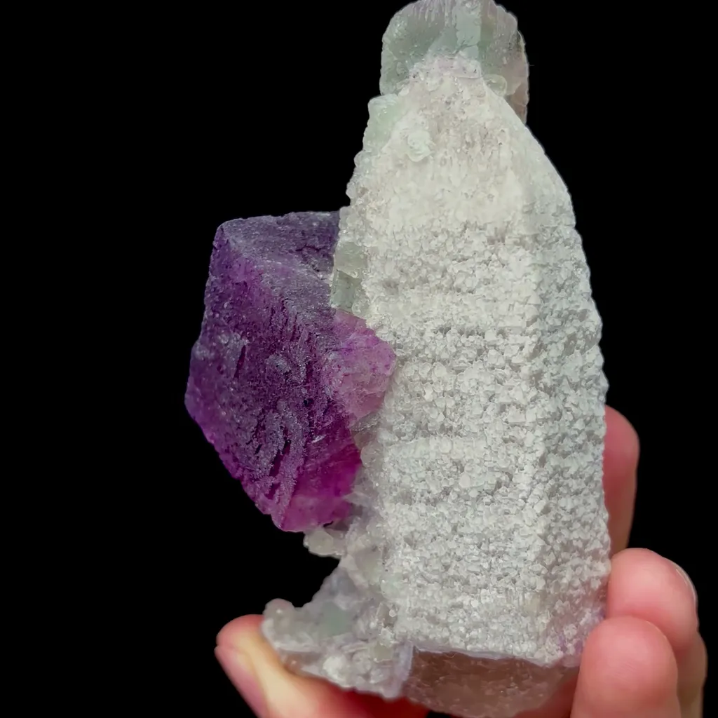 Natural Purple Cubic Fluorite and Candle Crystal Mineral Specimen,High Quality Specimen,YINDU,INNER MONGOLIA,CHINA(98*44*60mm) - image 4